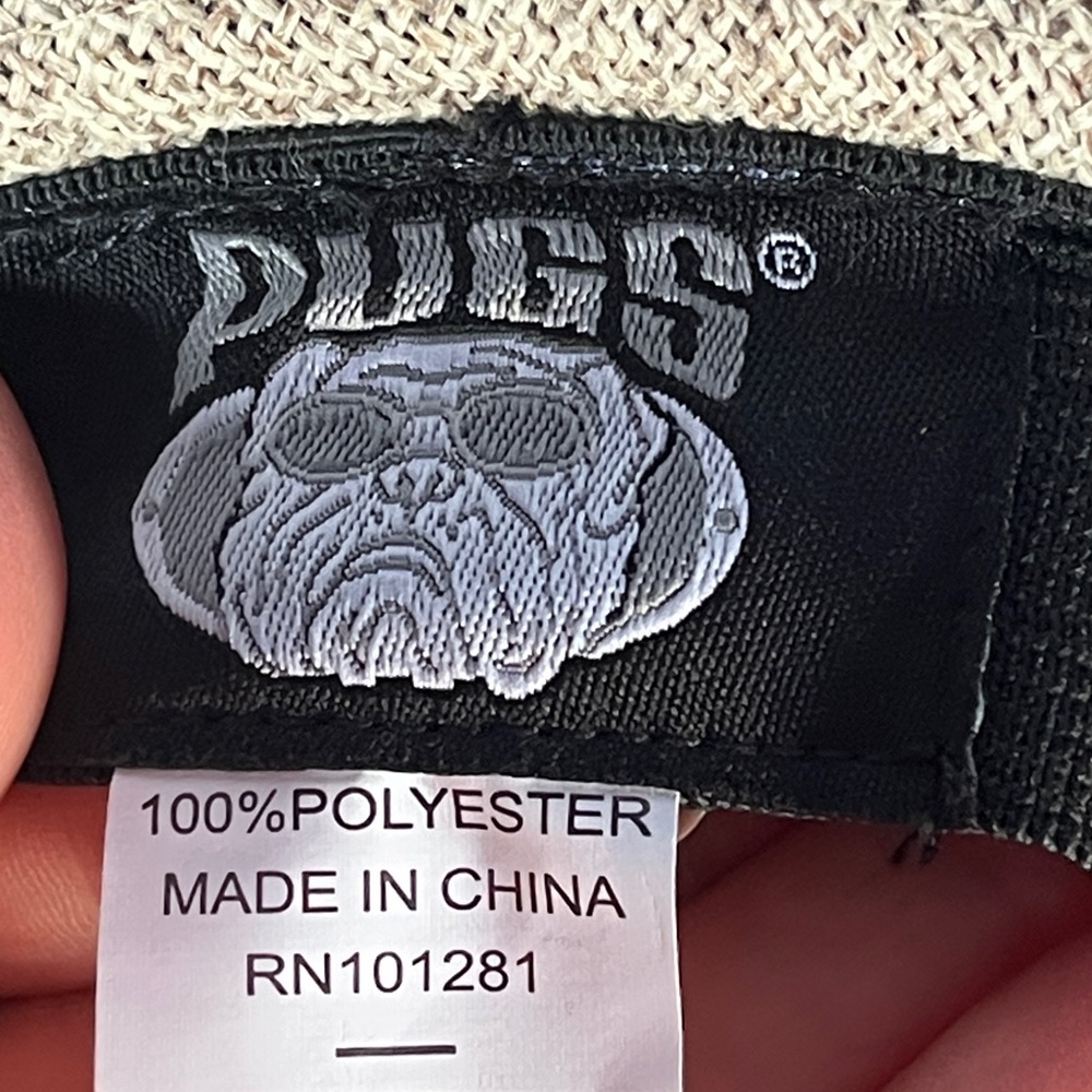 PUGS Stylish Tan Hat with Brown and White Floral Accent - Picture 11 of 11